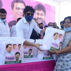 Photos: Celebs Distribute Talasani Trust Groceries to TFI Workers